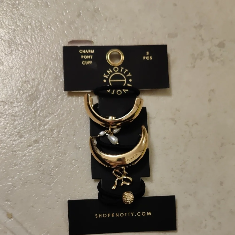 New!Ponytail Ties Charm Cuff Set Boho Y2K Country Chic Retro Vintage Inspired